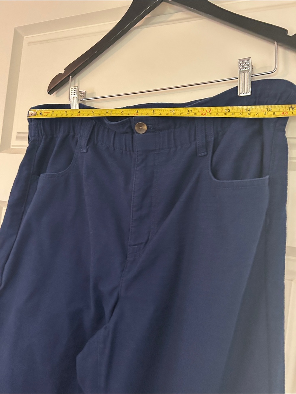 J. Crew Women’s Navy Wide-Leg Trousers - 100% cotton - size 14 - Picture 5 of 9